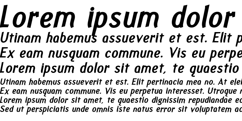 Sample of Fasciani-Senza ExtraBold Italic