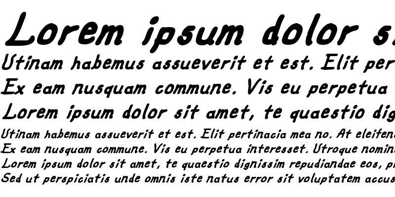 Sample of fat marker Italic