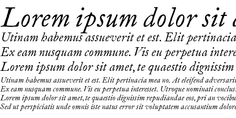 Sample of FCaslon 12 ITC Italic