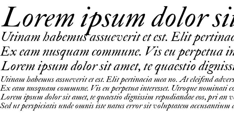 Sample of FCaslon 30 ITC Italic