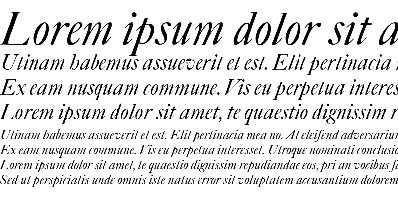 Sample of FCaslon 42 ITC Italic