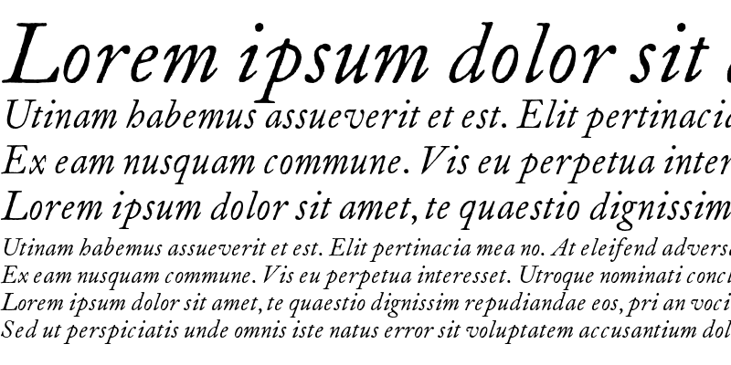 Sample of FCaslon Twelve ITC Std Italic