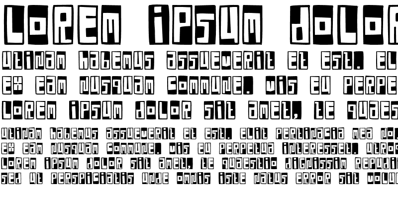 Sample of FE Box Font Negative