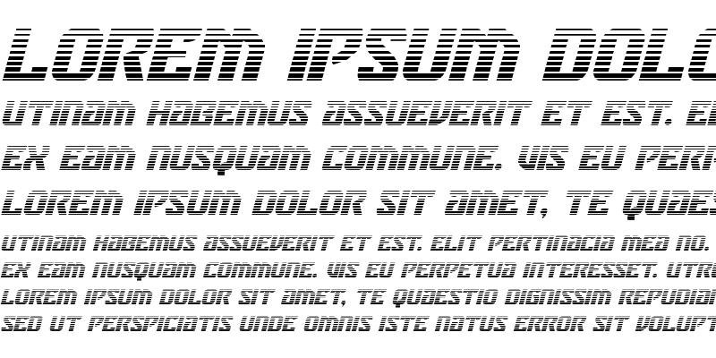 Sample of Federal Blue Gradient Italic Italic