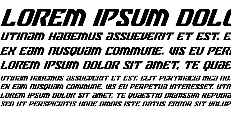 Sample of Federal Blue Super-Italic Italic