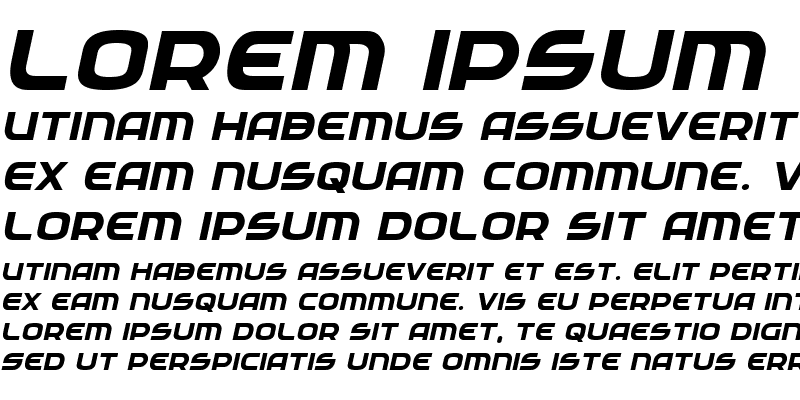 Sample of Federal Service Bold Italic