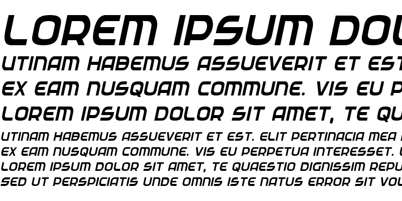 Sample of Federal Service Condensed Italic