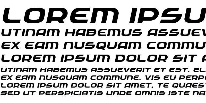 Sample of Federal Service Expanded Bold Italic