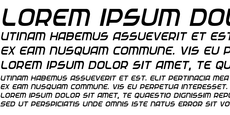 Sample of Federal Service Light Condensed Italic