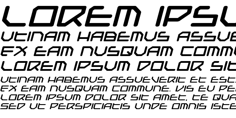 Sample of Federapolis Expanded Bold Italic