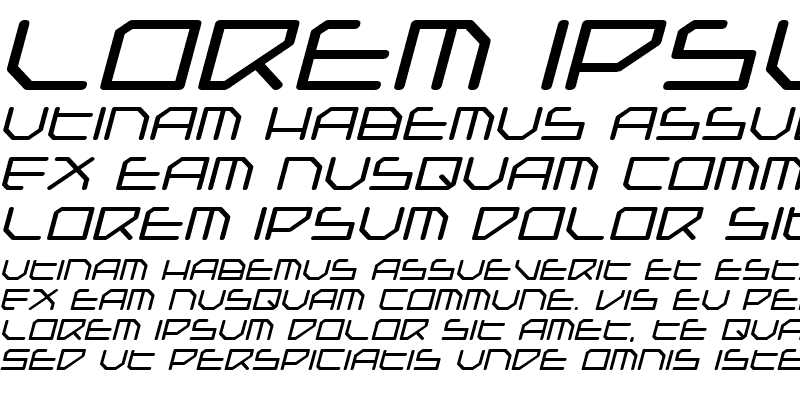 Sample of Federapolis Expanded Italic