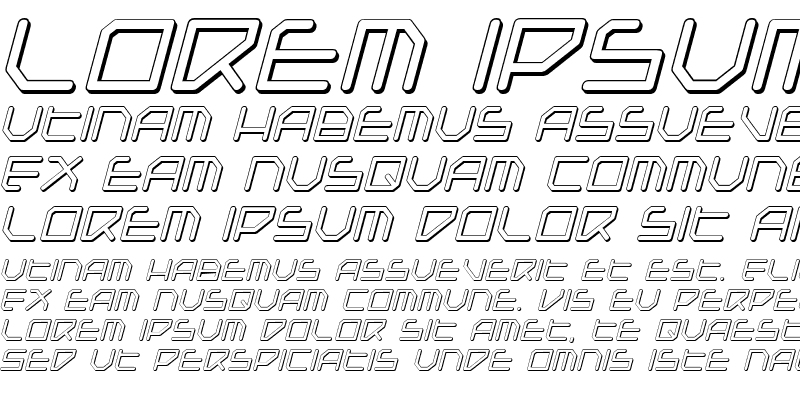 Sample of Federapolis Shadow Italic Italic