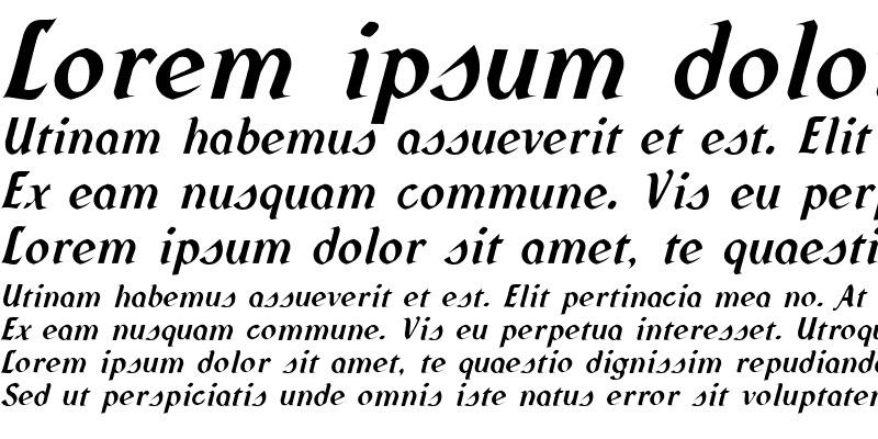 Sample of Federhozen Bold Italic