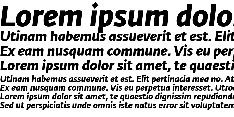 Sample of Fedra Sans Bold Italic