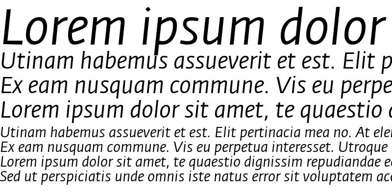 Sample of Fedra Sans Book Italic