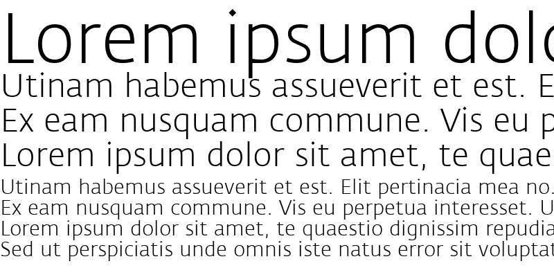 Sample of Fedra Sans