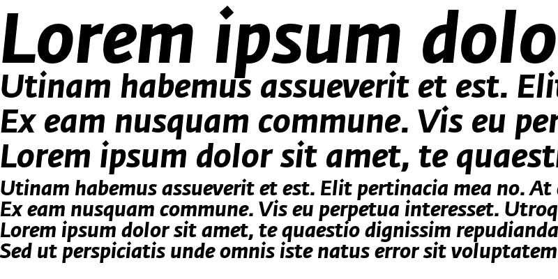 Sample of Fedra Sans Std Bold Italic