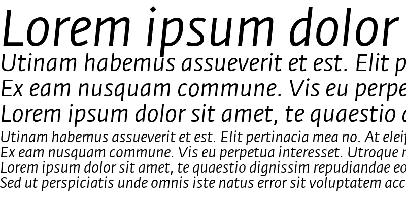 Sample of Fedra Sans Std Book Italic