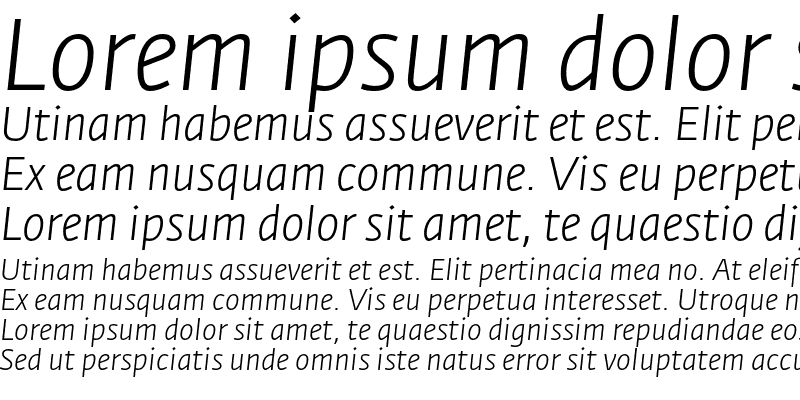 Sample of Fedra Sans Std Light Italic