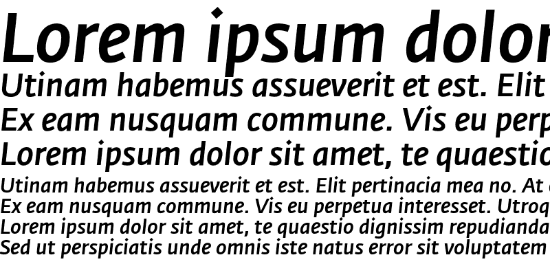 Sample of Fedra Sans Std Medium Italic