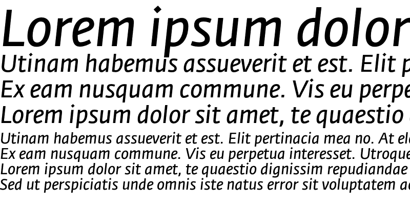 Sample of Fedra Sans Std Normal Italic