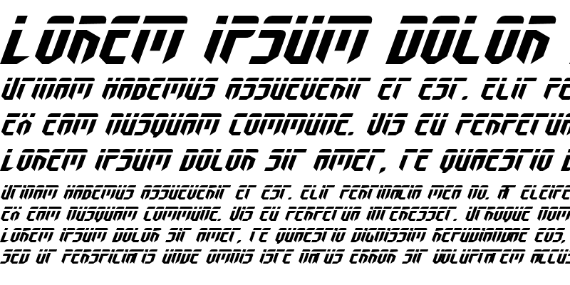 Sample of Fedyral Expanded Italic