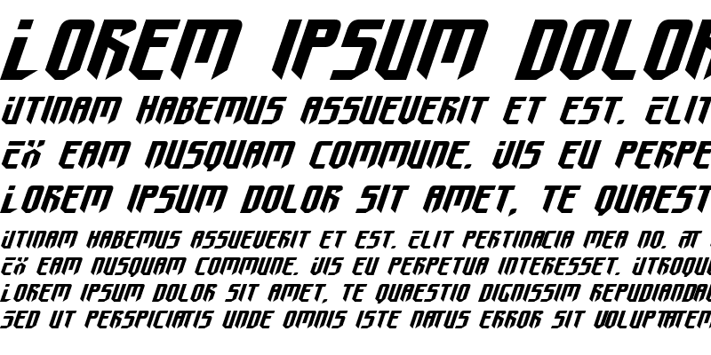Sample of Fedyral II Expanded Italic