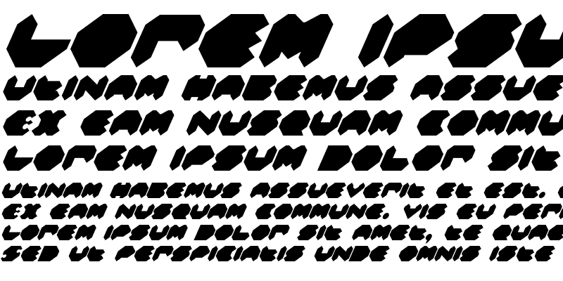 Sample of Feldercarb Italic Italic
