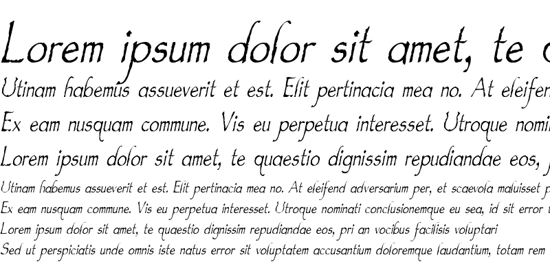Sample of Feldicouth Compressed Italic Regular
