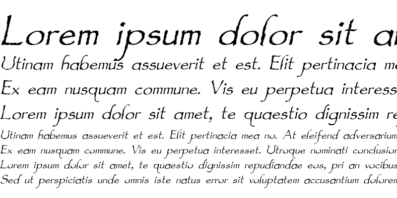 Sample of Feldicouth Italic Regular