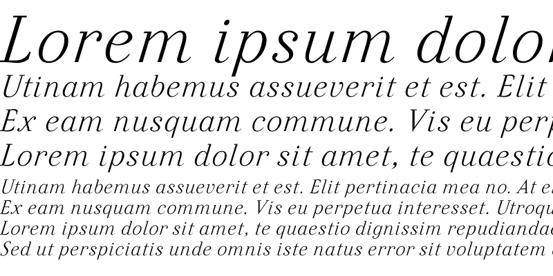 Sample of Felina SerifLight Italic Regular