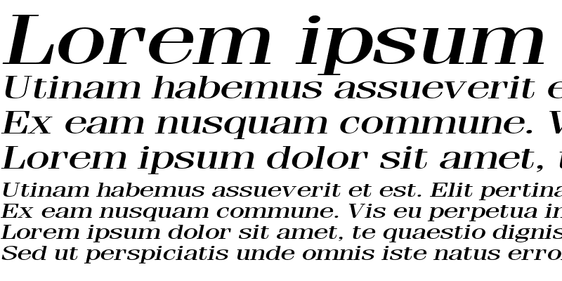Sample of Feline Extended Italic