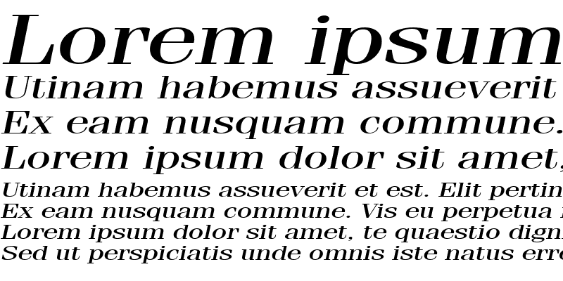 Sample of FelineExtended Italic