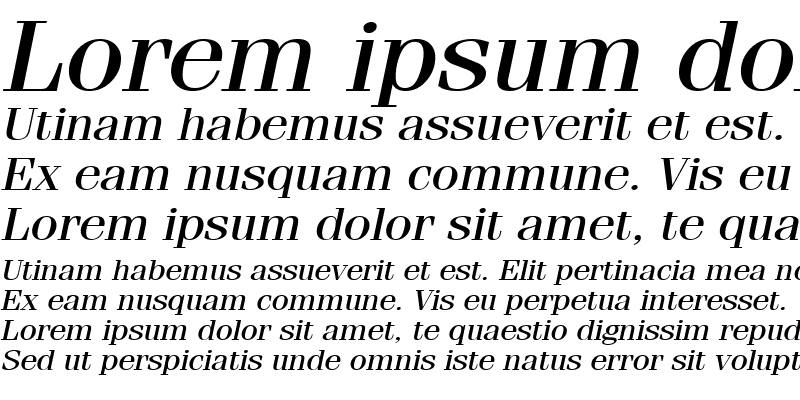 Sample of FelineWide Italic