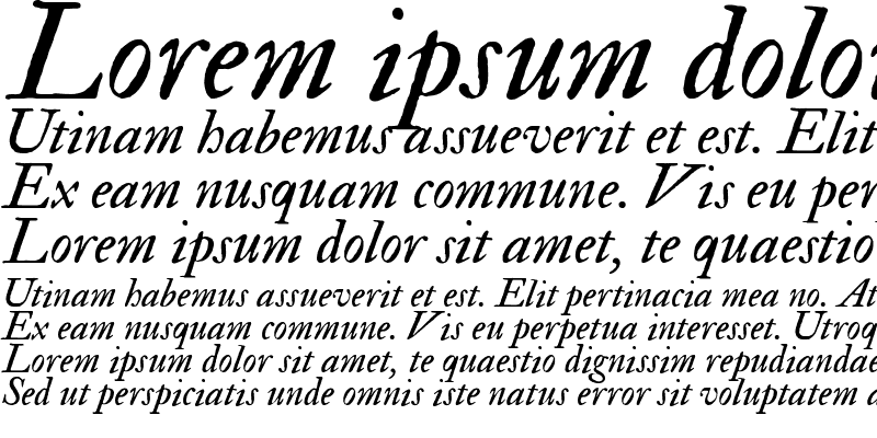 Sample of FELL Double Pica Italic