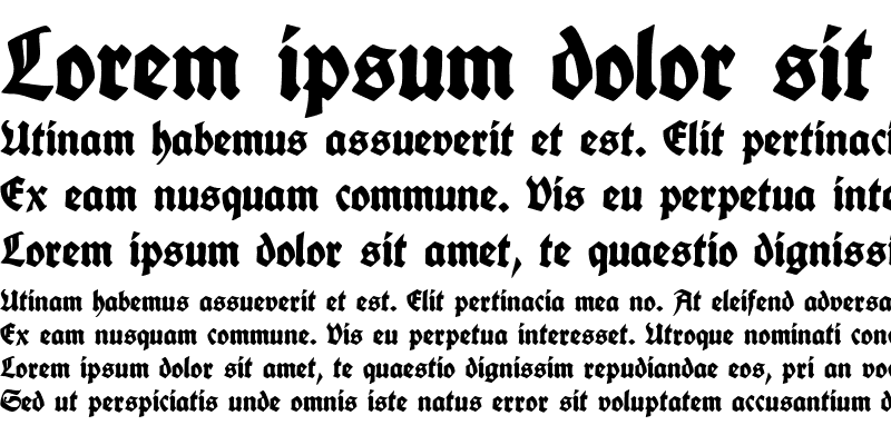 Sample of Fette deutsche Schrift UNZ1L Regular