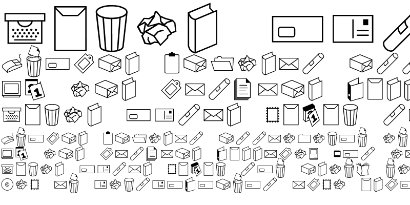 Sample of FFDingbats SymbolsOne Regular