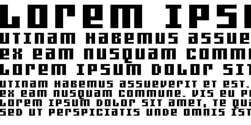 Sample of FFF Games Thin Bold Extended Regular