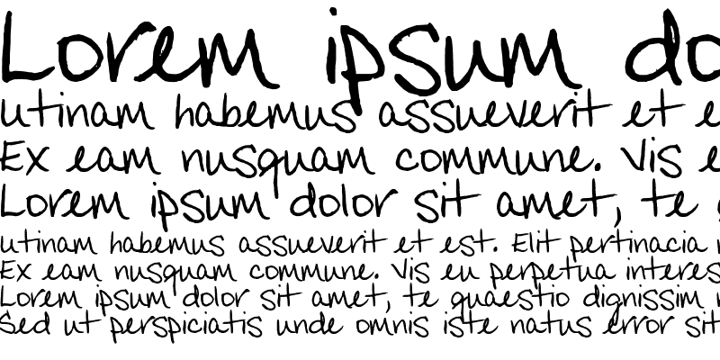 Sample of FG Bonnie's font Regular