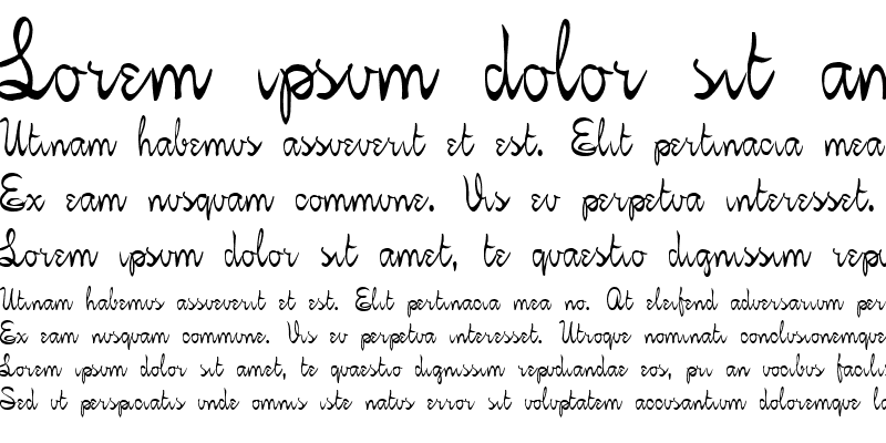 Sample of Figaro Script Regular