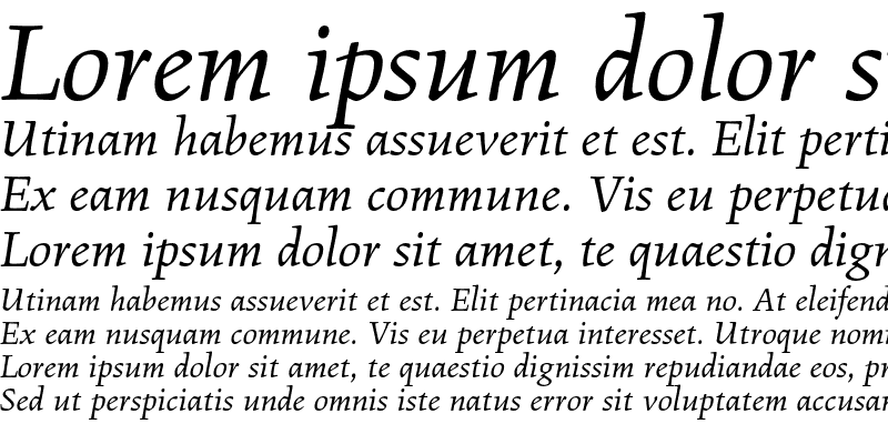 Sample of Figural Book Italic Plain Regular