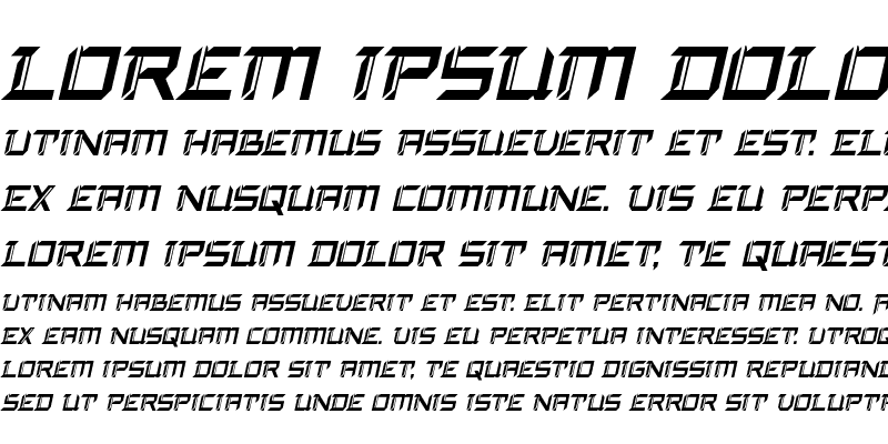 Sample of Final Front Condensed Italic