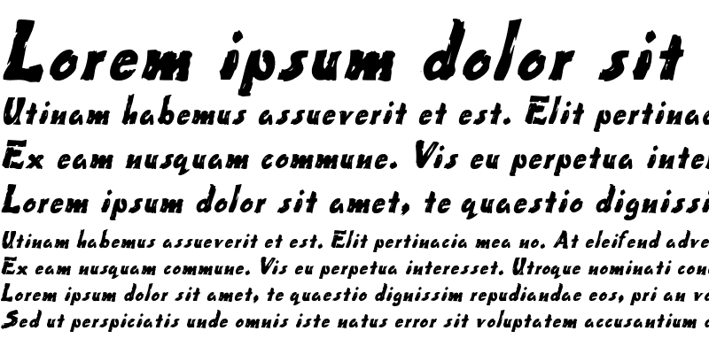 Sample of Fingerpaint Bold Italic