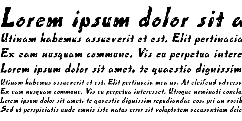 Sample of Fingerpaint Italic