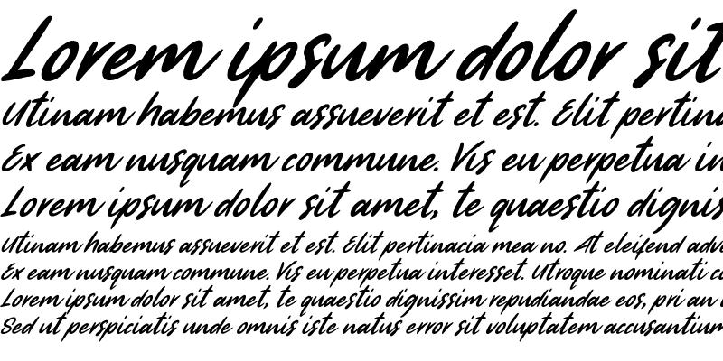 Sample of First Time Italic