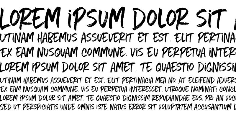 Sample of Five Boroughs Handwriting Regular