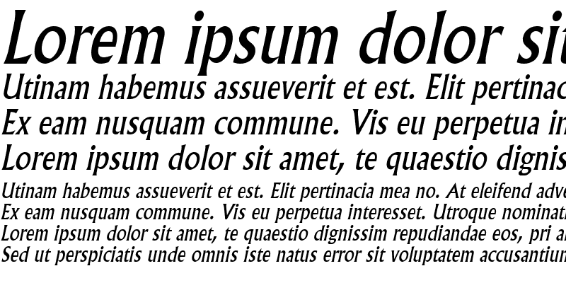 Sample of Flair Condensed Italic