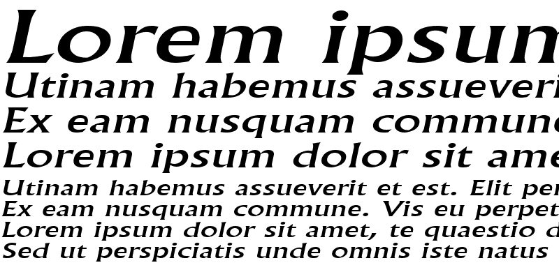 Sample of Flair Extended Italic