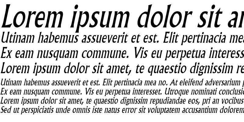 Sample of FlairThin Italic