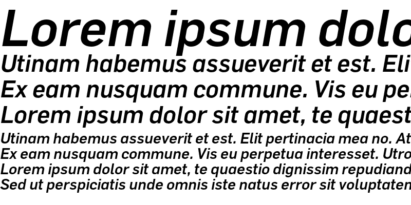 Sample of FlamaMedium Italic